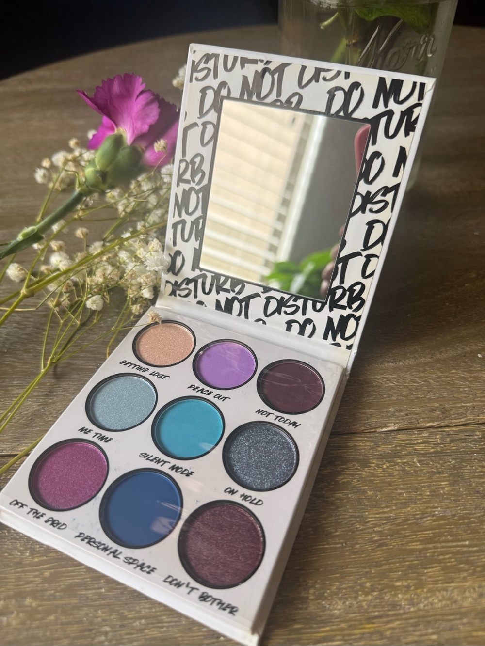BH Cosmetics Do Not Disturb 9-Color Eyeshadow Palette - Purple, Teal & Blue Mix